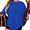 1-Blue, variant on UNISHE Women's Blue Space Line Art Graphic Short Sleeve T-Shirt Breathable Fabric Top