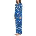 thumbnail image 2 of FORMRS Womens Pajama Set Long Sleeve Top and Pants with Pockets Soft Comfy Lounge Sleepwear, Sizes S-2XL, Green Dots, 2 of 7