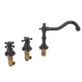 thumbnail image 1 of Beautiful Copper Bathroom Basin Faucet with Double Handle, Leakproof  for Easy Installation, 1 of 8