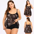 thumbnail image 2 of DPTALR Ensemble Tankini Imprimé Léopard pour Femmes Maillot de Bain Deux Pièces Grande Taille, 2 of 9