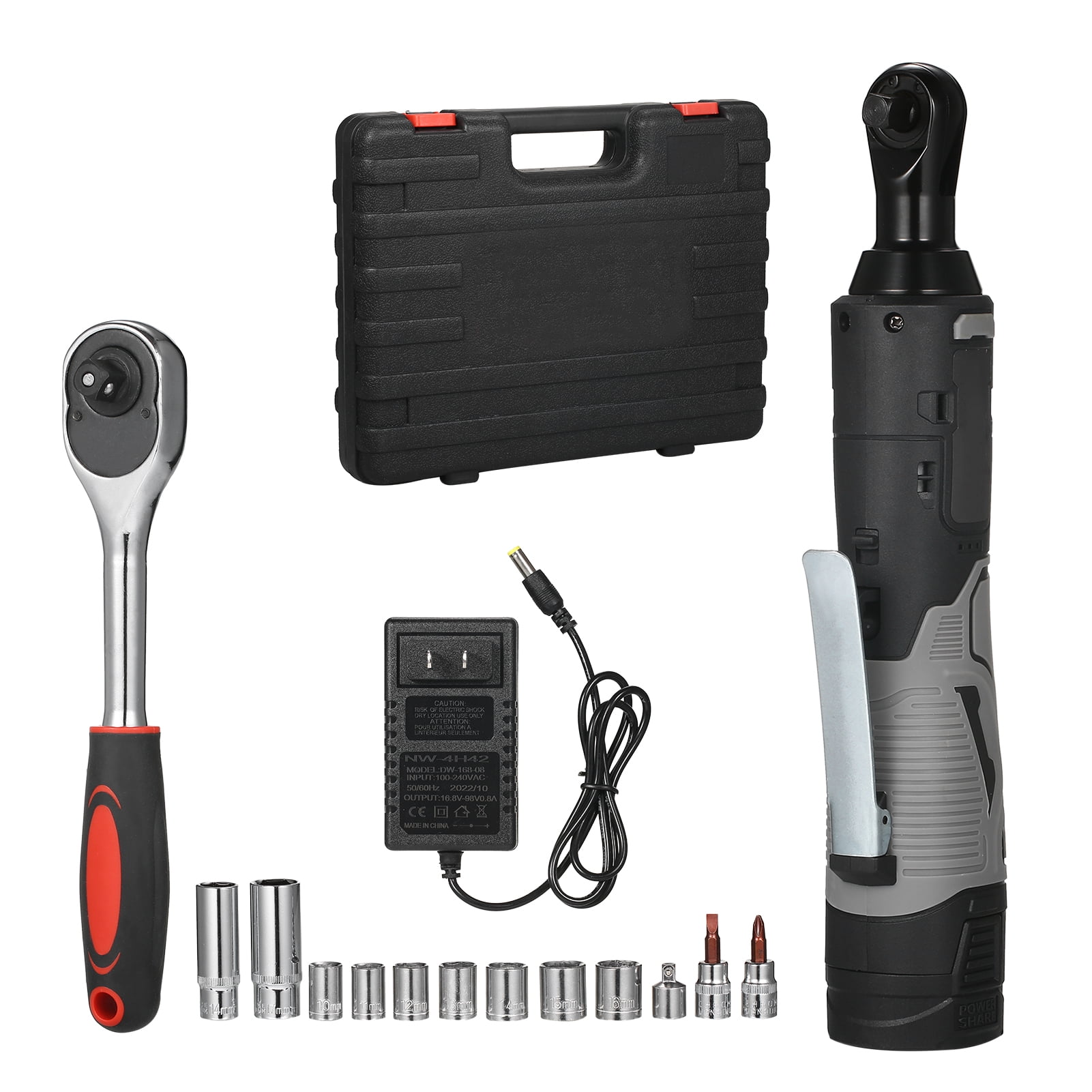 Electric Ratchet Wrench 3 8 Cordless Ratchet Wrench Set 220RPM 16.8V Battery Ratchet Tool Kit with 2.0Ah Ion Battery and Fast