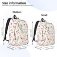 thumbnail image 3 of Picia Wildflower Watercolor 3 Printed Canvas Daypack - Stylish and Durable Vintage Compact Backpack - Class, Work, Travel, or Laptop Bookbag,Organized Compartments-Small, 3 of 6