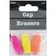 Pencil Cap Erasers 3/Pkg-Assorted Colors 29760 – image 1 sur 1