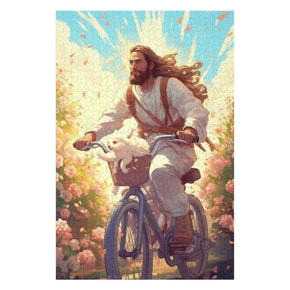 Puzzles for Adults 300 Pieces - Jesus Courier Delivery Funny Challenging Puzzle Brain Teaser Activity Perfect for Game Nights