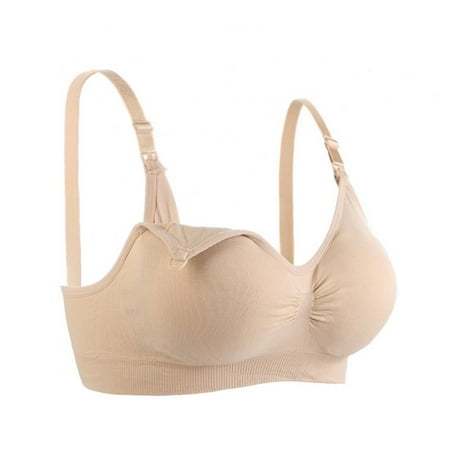 

Xmarks Womens Nursing Bra for Breastfeeding Breathable Soft Seamless Clip Down Push Up Padded Maternity Bra