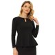 thumbnail image 1 of Top de trabajo elegante Allegra K Negro S, 1 of 5