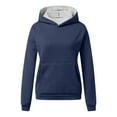 thumbnail image 5 of Vedolay Sweatshirt for Women Fashion Print Crew Neck Long Sleeves Sweatshirt Tops 2023 Womens Fashion Navy,L, 5 of 5