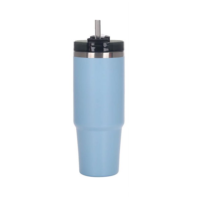 Jinsinto Gobelet Réutilisable avec Paille, Couvercle Résistant aux Fuites, Tasse Isolée, Maintient la Chaleur Froide, la Chaleur et la Glace pendant des Heures 30oz