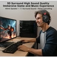 thumbnail image 5 of FONHAID Gaming Headset for PC, P4, P5, Laptop, Switch, MAC, Xbox Headset with Noise Canceling Microphone, Wired Over-Ear Headset with Bass Surround, Ultralight Weight, Black&Red, 5 of 7