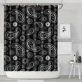 thumbnail image 2 of Extra Long Boho Shower Curtain 72x84 Inches - Vintage Floral & Tropical Leaves Pattern, Waterproof Bohemian Bathroom Decor with 12 Hooks, Tribal Rustic Style, 2 of 5