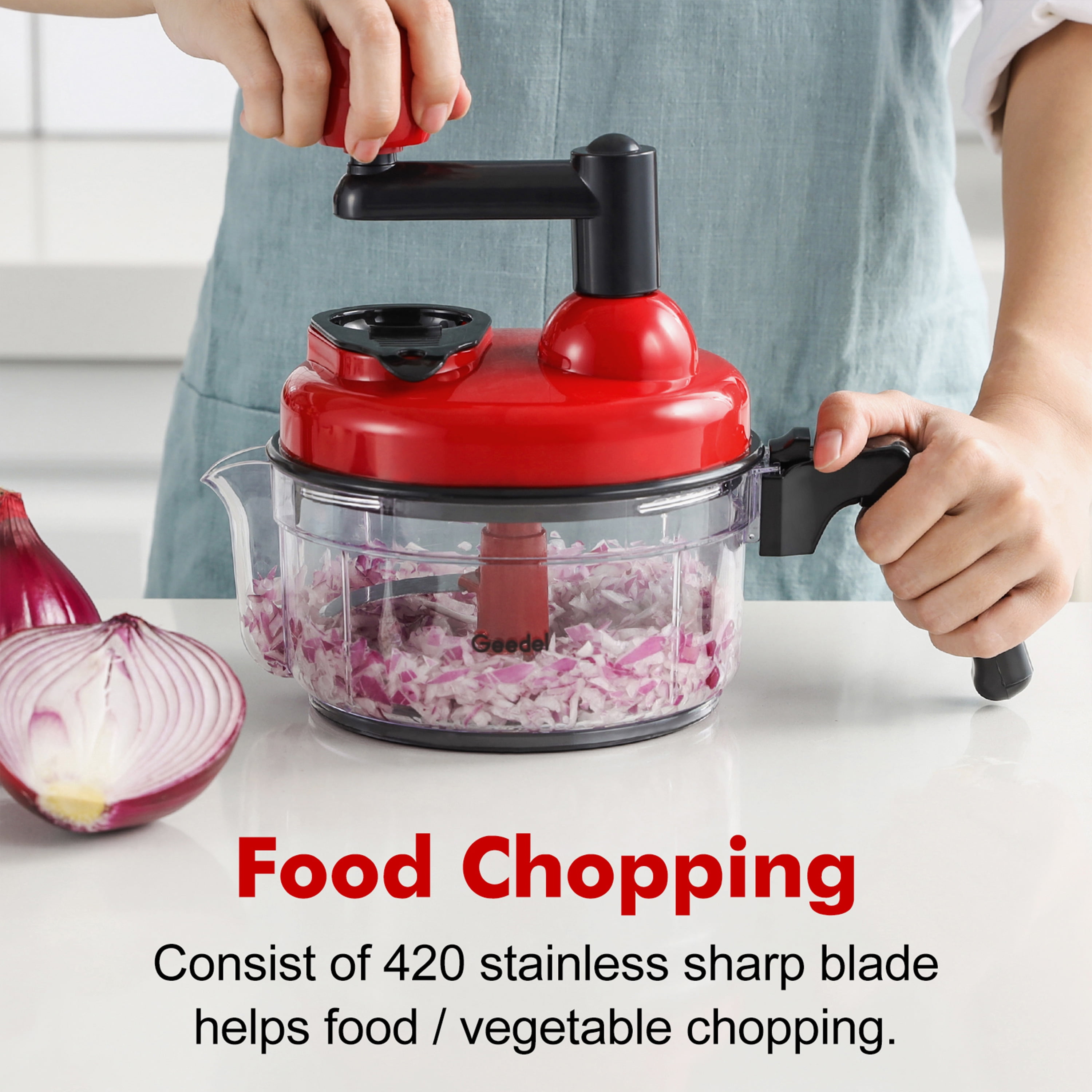 Vegetable Chopper,Food Chopper,,Portable Chopper For Garlic, Onion, Ginger,Hand  Chopper (Green), 5.5X4.1, (LSQ01) - Yahoo Shopping
