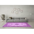thumbnail image 3 of Ahgly Company Indoor Square Medallion Purple Traditional Area Rugs, 3' Square, 3 of 4