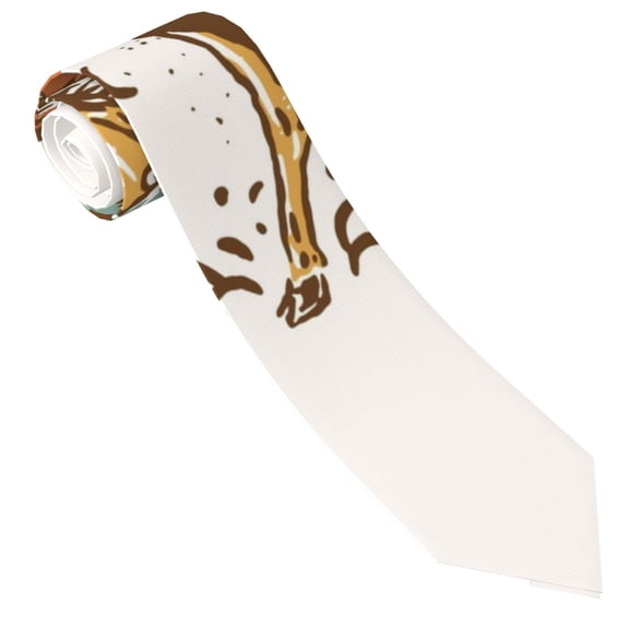 Xecao Vintage Wild West Cowboy Print Tie For Men Necktie Woven Jacquard Neck Ties,Classic Men's Tie