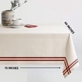 thumbnail image 6 of Folkulture Tablecloth Rectangle 60x72 inches Long, 100% Cotton Outdoor Tablecloth, Rustic Table Cloth or Table Cover for Table Decorations, Boho Tablecloth, Rust Farmhouse Table Décor, 6 of 8