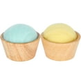 thumbnail image 1 of 2Pcs Pin Cushion Wool Felt Poke Needle Box Vertical with Wooden Bowl Sewing Embroidery Tool, 1 of 8