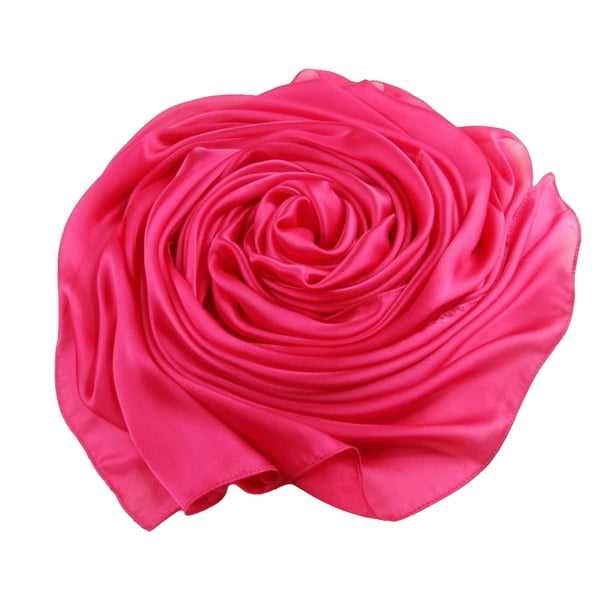 Bufanda Qarigey de mujer Pañuelo elegante y sedoso Rosa Type3 NO3