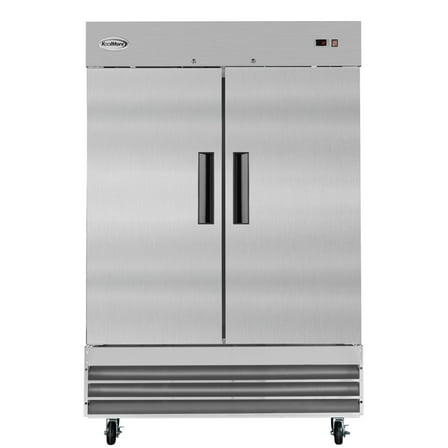 KoolMore 54 in Two Door Stainless Steel Commercial Reach-in Refrigerator Cooler - 47 Cu. ft.