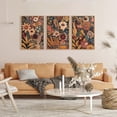 thumbnail image 6 of 3 Piece Floral Wall Decor, 15.7x11.8 Inch Wooden Framed Brown Flower Wall Art, Boho Modern Botanical Prints for Living Room Bedroom Farmhouse Home Decorations, 6 of 7