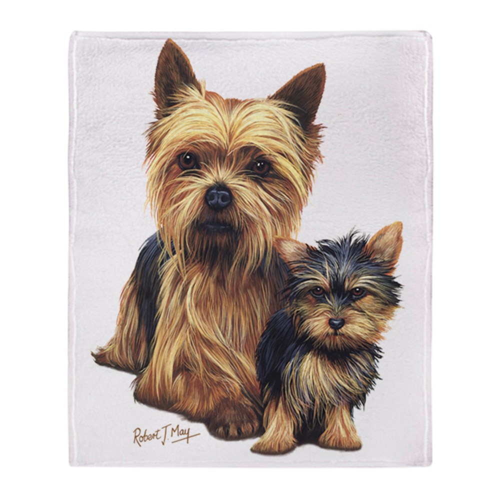 CafePress Yorkie Terrier Pup Soft Fleece Throw Blanket, 50"x60