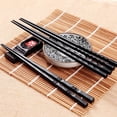 thumbnail image 4 of Japanese Chopsticks - 9.8" Alloy Non-Sliping Sushi Chopsticks Set, Polymer Fiberglass Chinese Gift Pair for Home Dining & Gifting, 4 of 4
