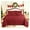 Buffalo Red, variant on Christmas Quilt Set 3 Piece - Rustic Deer Bedspread - Lightweight Quilted Coverlet Comforter - Soft Polyester - King Size