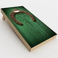 thumbnail image 1 of Skin Decals Vinyl Wrap for Cornhole Game Board Bag Toss (2xpcs.) / Lucky Horseshoe, Irish, 1 of 2