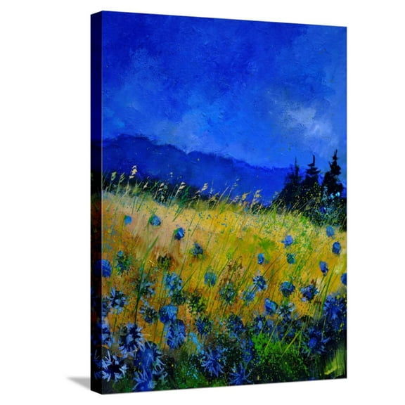 Art.com Blue Cornflowers 4550 Stretched Canvas Print Wall Art by Pol Ledent, 18" x 24"