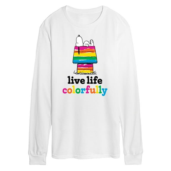 Peanuts - Live Life Colorfully - Men's Long Sleeve T-Shirt