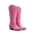 thumbnail image 3 of DREAM PAIRS Women's Cowboy Knee High Western Boots – Retro Embroidery Square Toe Cowgirl Boots with Side Zipper – Comfortable Tall Fashion Boots for Ladies, 3 of 7