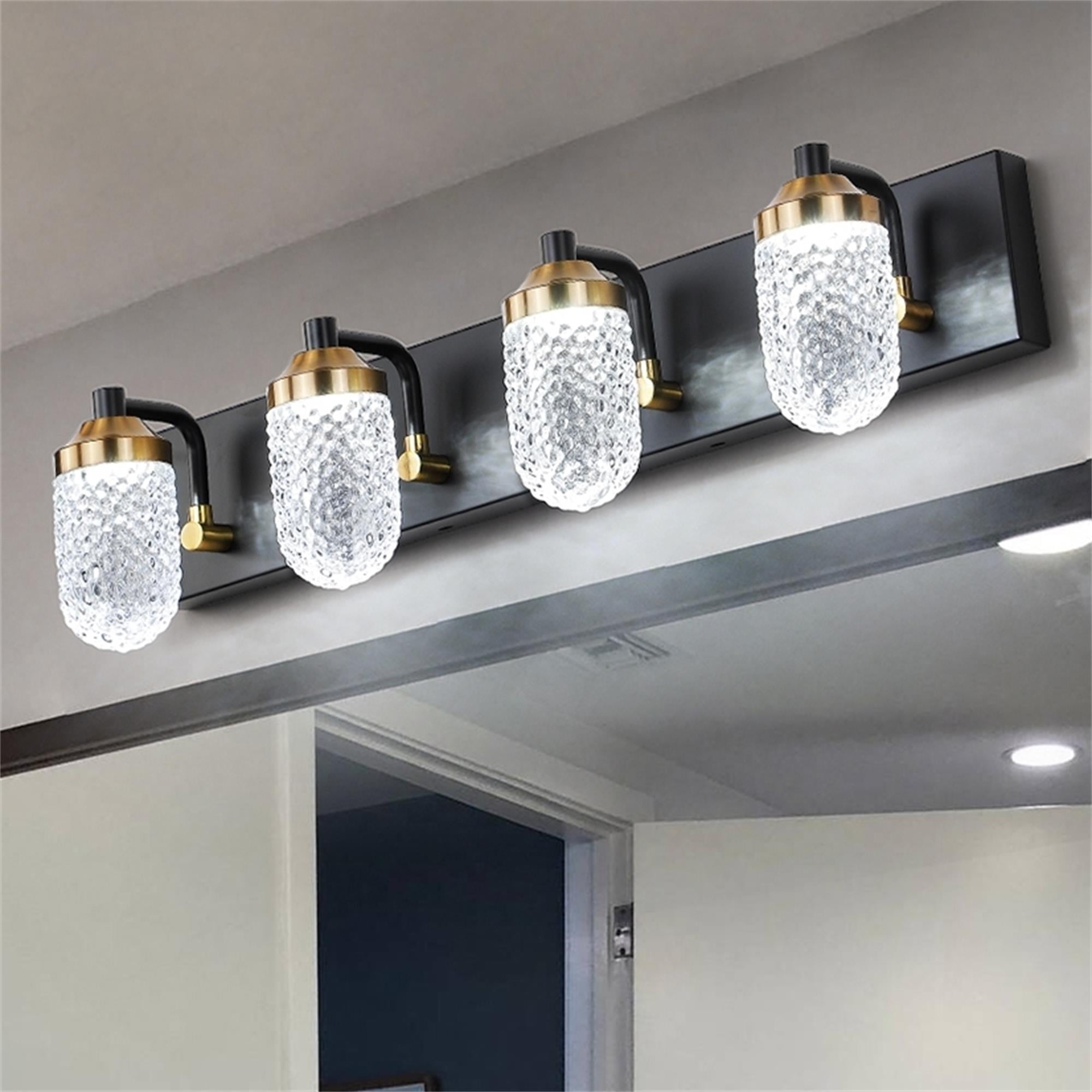 Canddidliike Modern Bathroom Vanity Light, Ellipses Glass Shade Bath