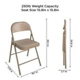 thumbnail image 6 of COSCO SmartFold(r)? Vinyl Folding Chair, 4-Pack, Antique Linen, 6 of 7