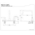 thumbnail image 5 of Kingston FB2145EFL Centurion Two-Handle 2-Hole 8" Centerset Kitchen Faucet in Oil Rubbed Bronze, 5 of 7