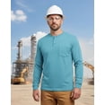 thumbnail image 2 of Flame Resistant FR Henley Style T-Shirts (2X-Large, Light Blue), 2 of 5