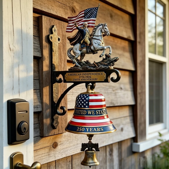 250th Anniversary Commemorative Doorbell - Decorative Hanging Bell Gift for Veterans, Perfect for Mother's Day & Father's Day, 4th of July Decorations Gift