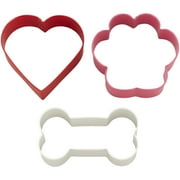 Wilton For the Love of Dogs Cookie Cutter Set, 3-Piece