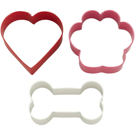 Wilton For the Love of Dogs Cookie Cutter Set, 3-Piece
