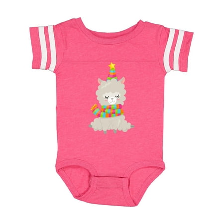

Inktastic Sleeping Llama with Striped Scarf and Hat Gift Baby Boy or Baby Girl Bodysuit