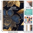 thumbnail image 2 of TIELUTT Year Floral Design Academic Planner Organizer with Monthly Weekly Daily 5 Subject College Ruled 500 Sheets Old Journal with Old Paper Journal No Lines Hardcover Spiral Top Decomposition Mini, 2 of 7