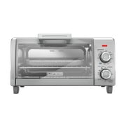 BLACK+DECKER Crisp ‘N Bake Air Fry 4-Slice Toaster Oven, Silver & Black, Fits 9 Inch Pizza, .35 Cubic Feet
