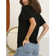 thumbnail image 3 of Doublju Womens Basic Short Sleeve Scoop Neck T-Shirt With Plus Size, 3 of 4