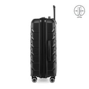 PUR by iFLY 20 Carry On Hard Side Lightweight Expandable Luggage, Black