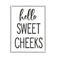 thumbnail image 4 of Stupell Industries Hello Sweet Cheeks Silly Bathroom Washroom Humor Graphic Art White Framed Art Print Wall Art, Design by Lettered and Lined, 4 of 5