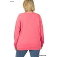thumbnail image 3 of Zenana Women & Plus Basic Long Sleeve Round Neck Raglan Pullover Sweatshirts Top, 3 of 3