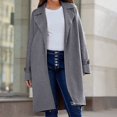 thumbnail image 3 of CILENON Chaquetas De Mujer Elegantes Women's Long Sleeve Lapel Coatigan Winter Knit Sweater Jacket Coats (Gray,XL), 3 of 6
