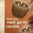 thumbnail image 3 of Glade Candle Comforting Cashmere Woods Scent, 3-Wick, 6.8 oz (193 g), 1 Count, Fragrance Infused with Essential Oils, Notes of Jasmine Petals, Creamy Sandalwood, Musk, Lead-Free Wick Scented Candles, 3 of 16