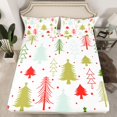 thumbnail image 2 of Manfei Xmas Tree 4-Piece Full Size Sheets for Teens Female Men,Stars Print Bed Sheets,Merry Christmas Lightweight Sheet Sets,Luxury Bedroom Decor, 2 of 7