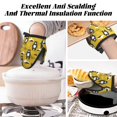 thumbnail image 3 of Cartoon bear yellow Oven Mitts Heat Resistant, Soft Lining Silicone Mini Oven Mitts with HangingLoop, Kitchen Oven Gloves Heat Resistant 500℉ for Cooking Baking Microwave, 3 of 7