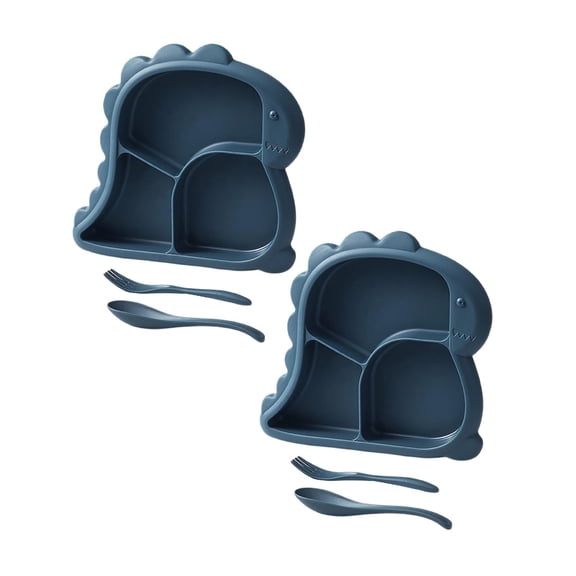 2Pack Interesting Children'S Plates Dinosaur Plates Children'S Dinner Trays. Including Exquisite Tableware Beautiful Plates And Practical Tableware Tableware Home Decor