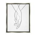 thumbnail image 3 of Stupell Industries Hands Intertwined Romantic Gesture Minimal Linework Luster Gray Framed Floating Canvas Wall Art, 24x30, by Ros Ruseva, 3 of 5