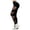 Black, variant on XIAOCHA Womens Mesh High Waisted Leggings Sheer Striped Bodycon Pants,Black